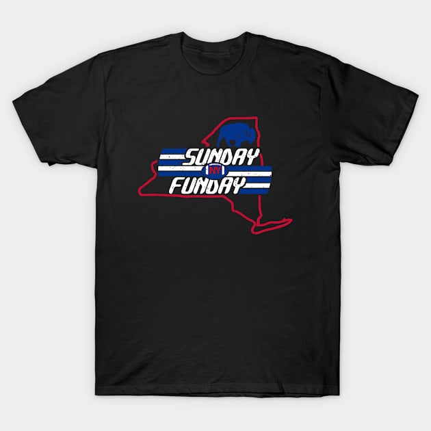 Funny Sunday Buffalo Football Funday T-Shirt by FFFM